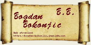 Bogdan Bokonjić vizit kartica